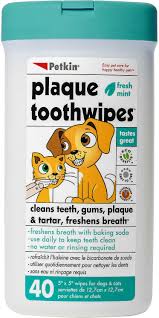 Made with organically grown bamboo. Petkin Fresh Mint Dog Cat Plaque Tooth Wipes 40 Count Chewy Com