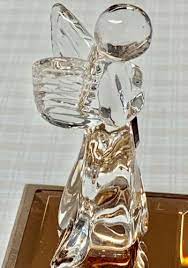 Dacra Glass Angel On Glass And Wood