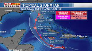 Tropical Storm Ian expected to become a ...
