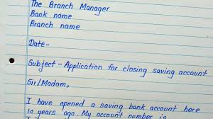 bank manager for closing bank account