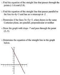 Equation Of The Straight Line