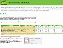 I need macro which do it for. Investment Tracker