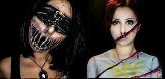 makeup artist paints creepy masks that