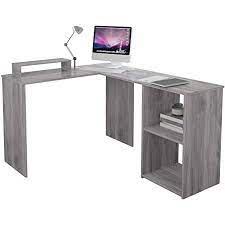5% coupon applied at checkout save 5% with coupon. Euco Computer Desk L Shape Wooden Corner Desk Large Pc Gaming Desk Home Office Grey Amazon De Kuche Haushalt