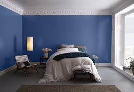 This deep blue behr paint color will look great on an accent wall or a bedroom for a pop of color. Color Of The Month Optimum Blue Colorfully Behr