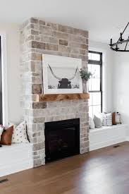 whitewashed fireplace designs