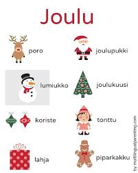 Multilingual Christmas Printables Finnish Language
