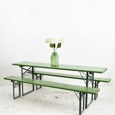 Green German Beer Hall Table And