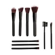set of 12 makeup brushes with compact