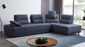 modern blue fabric modular sectional sofa