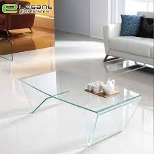 China Clear Bent Glass Coffee Table