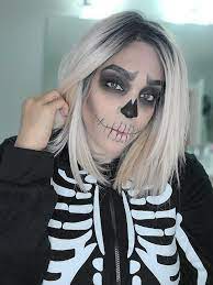 easy halloween makeup skeleton face