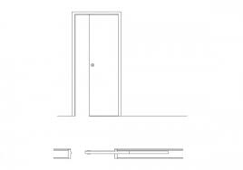 Single Sliding Door Drawings Free Cads