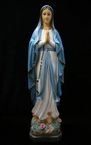 Our Lady Of Lourdes Statue Hand Painted