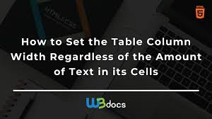 how to set the table column width