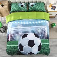 Enjohos Green 3d Soccer Bedding Twin 3