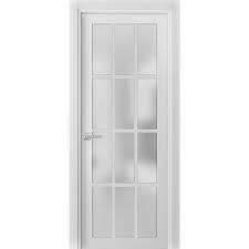 Solid French Door Frosted Glass 12