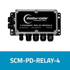 Scm Pd Relay 4 4 Position Power Distribution Box Shadow Caster Marine Led Lighting