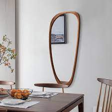Wall Mirror Wood Frame In Walnut