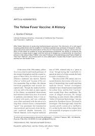 pdf the yellow fever vaccine a history