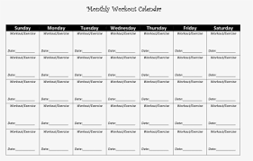 workout calendar pdf hd png