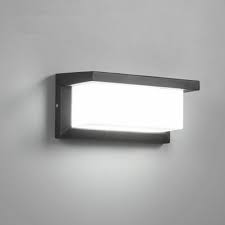Glighone 10w Led Wall Light Outside Led Wall Sconce Ip65 Waterproof Square Metal Bulkhead Lights Exterior Wall Lighting Fixture Cool White Outdoor