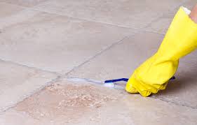 how to clean grout on floor tiles