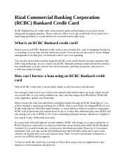 rcbc bankard credit card rcbc bankard