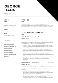 office clerk resume & guide +12
