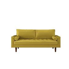 Goldenrod Velvet 2 Seater Lawson Sofa