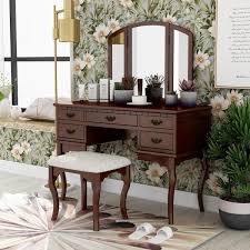 cherry antique drawer pull vanity set