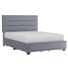 Nspire Grey Queen Upholstered Bed With