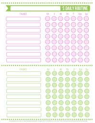 Free Printables Kids Routine Chart Daily Routine Chart