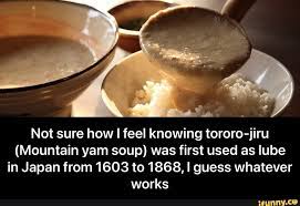 knowing tororo jiru mountain yam soup