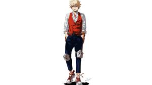 Images have the power to move your emotions like few things in life. Katsuki Bakugou Is Wearing Red White Blue Dress In White Background Hd My Hero Academia Wallpapers Hd Wallpapers Id 65070