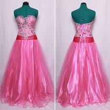 Jovani Pink Silver Sequins Gems Tulle Prom Gown 2