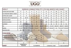 Cozy Colours Sizes Australian Ugg Boots Pty Ltd Size Chart