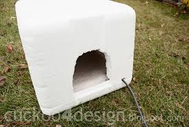how to make a heated cat house igloo as