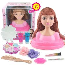 dolls styling makeup comb hair toy set