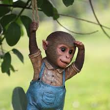 Small Monkey Hanging Garden Statue