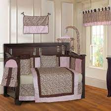 Leopard Pink 9 Piece Crib Bedding Babyfad