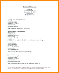 Resume Professional References Examples Draft Template And Sample