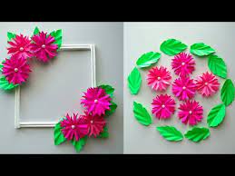 beautiful and simple paper flower wall