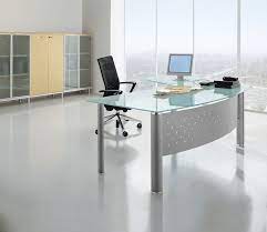 70 Glass Executive Desk Real Wood