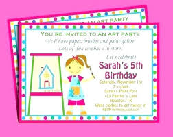Party Invitation Templates Art Birthday Invitations With Engaging As