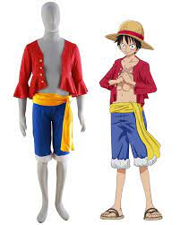 One Piece Monkey D Luffy New World Costume Outfits for Halloween & Cosplay  Party | eBay