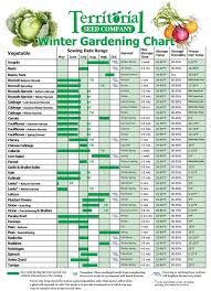 Winter Gardening Chart Planting Info Autumn Garden