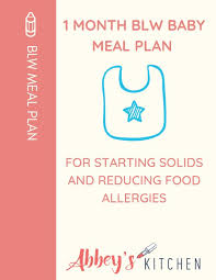 1 month blw meal plan