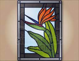 Digital Stained Glass Pattern Bird Of