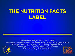 ppt the nutrition facts label